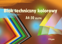 Blok techniczny kolorowy ELITE A4-30 Kreska